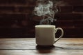 Warmth in simplicity hot drink steams in pristine mug