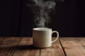 Warmth in simplicity hot drink steams in pristine mug Royalty Free Stock Photo