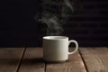 Warmth in simplicity hot drink steams in pristine mug