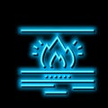 warmth skin neon glow icon illustration