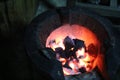 Warmth on the stove in valley cool Royalty Free Stock Photo