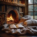 Warmth and words Pair your favorite book with snug indoor style