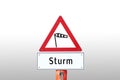 Warn Shield storm in german