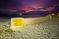 Warn sign at Maldives