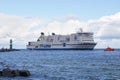 The TT-Line ferry Nils Holgersson in Rostock Royalty Free Stock Photo