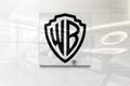 Warner bros on glossy office wall realistic texture