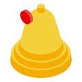 Warning access bell icon isometric vector. Wrong account password