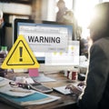 Warning Accident Caution Dangerous Help Concept Royalty Free Stock Photo