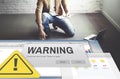 Warning Accident Caution Dangerous Help Concept Royalty Free Stock Photo