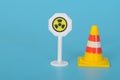 Warning Ahead: Symbolizing Global Hazards and Environmental Challenges Royalty Free Stock Photo