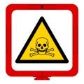 Warning Ammonia Symbol Sign, Vector Illustration, Isolated On White Background Label .EPS10
