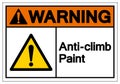 Warning Anti-Climb Paint Symbol Sign, Vector Illustration, Isolate On White Background Label .EPS10