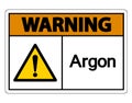 Warning Argon Symbol Sign Isolate On White Background,Vector Illustration Royalty Free Stock Photo