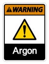 Warning Argon Symbol Sign Isolate On White Background,Vector Illustration