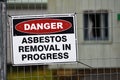 Warning of asbestos on demotition site