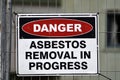 Warning of asbestos on demotition site