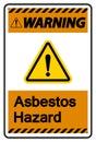 Warning Asbestos Hazard Symbol Sign On White Background Royalty Free Stock Photo