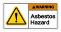 Warning Asbestos Hazard Symbol Sign On White Background Royalty Free Stock Photo