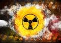 Illustration of a Sign for Radioactivity