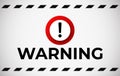 Warning attention banner