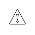 Warning attention line icon Royalty Free Stock Photo