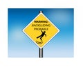 Warning: Backsliding Probable Road Sign Royalty Free Stock Photo