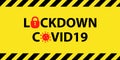 Warning banner for covid 19 lockdown