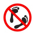 Warning banner no bare feet