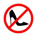 Warning banner no high heels