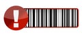 Warning barcode UPC Royalty Free Stock Photo