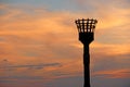 Warning beacon at Westbury, Wiltshire at sunset Royalty Free Stock Photo