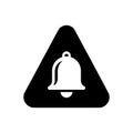 Warning bell triangle icon graphic design for user interfaces Royalty Free Stock Photo