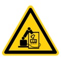 Warning Beware of Robot Symbol Sign, Vector Illustration, Isolate On White Background Label .EPS10