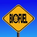 Warning Biofuel sign
