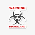 Warning Biohazard, poster sticker