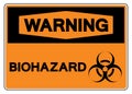 Warning BioHazard Symbol Sign, Vector Illustration, Isolate On White Background Label. EPS10 Royalty Free Stock Photo