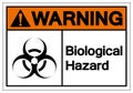Warning Biological Hazard Symbol Sign, Vector Illustration, Isolated On White Background Label. EPS10