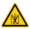 Warning Body Crush Force From Above Symbol Sign, Vector Illustration, Isolate On White Background Label .EPS10