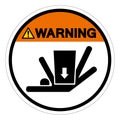 Warning Body Crush Force From Above Symbol Sign, Vector Illustration, Isolate On White Background Label .EPS10
