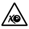 Warning Body in Rollers Symbol Sign, Vector Illustration, Isolate On White Background Label .EPS10