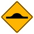 Warning Bumps ahead Traffic Road Sign,Vector Illustration, Isolate On White Background Label. EPS10