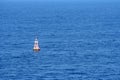 A warning buoy off the coast of Spain, Barcelona Royalty Free Stock Photo