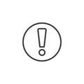 Warning Button line icon Royalty Free Stock Photo