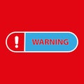 warning button on red Royalty Free Stock Photo