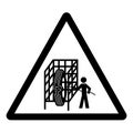 Warning Cage Symbol Sign, Vector Illustration, Isolate On White Background Label. EPS10 Royalty Free Stock Photo