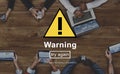 Warning Caution Danger Caveat Protection Technology Concept Royalty Free Stock Photo