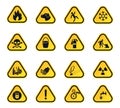 Warning and caution sign vector Royalty Free Stock Photo