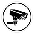 Warning CCTV Symbol Sign, Vector Illustration, Isolate On White Background Label .EPS10