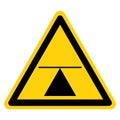 Warning Center Of Gravity Symbol Sign,Vector Illustration, Isolated On White Background Label. EPS10