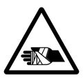 Warning Chemical Burns Hazard Symbol Sign ,Vector Illustration, Isolate On White Background Label. EPS10